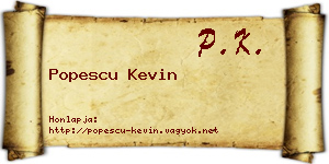 Popescu Kevin névjegykártya