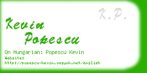 kevin popescu business card